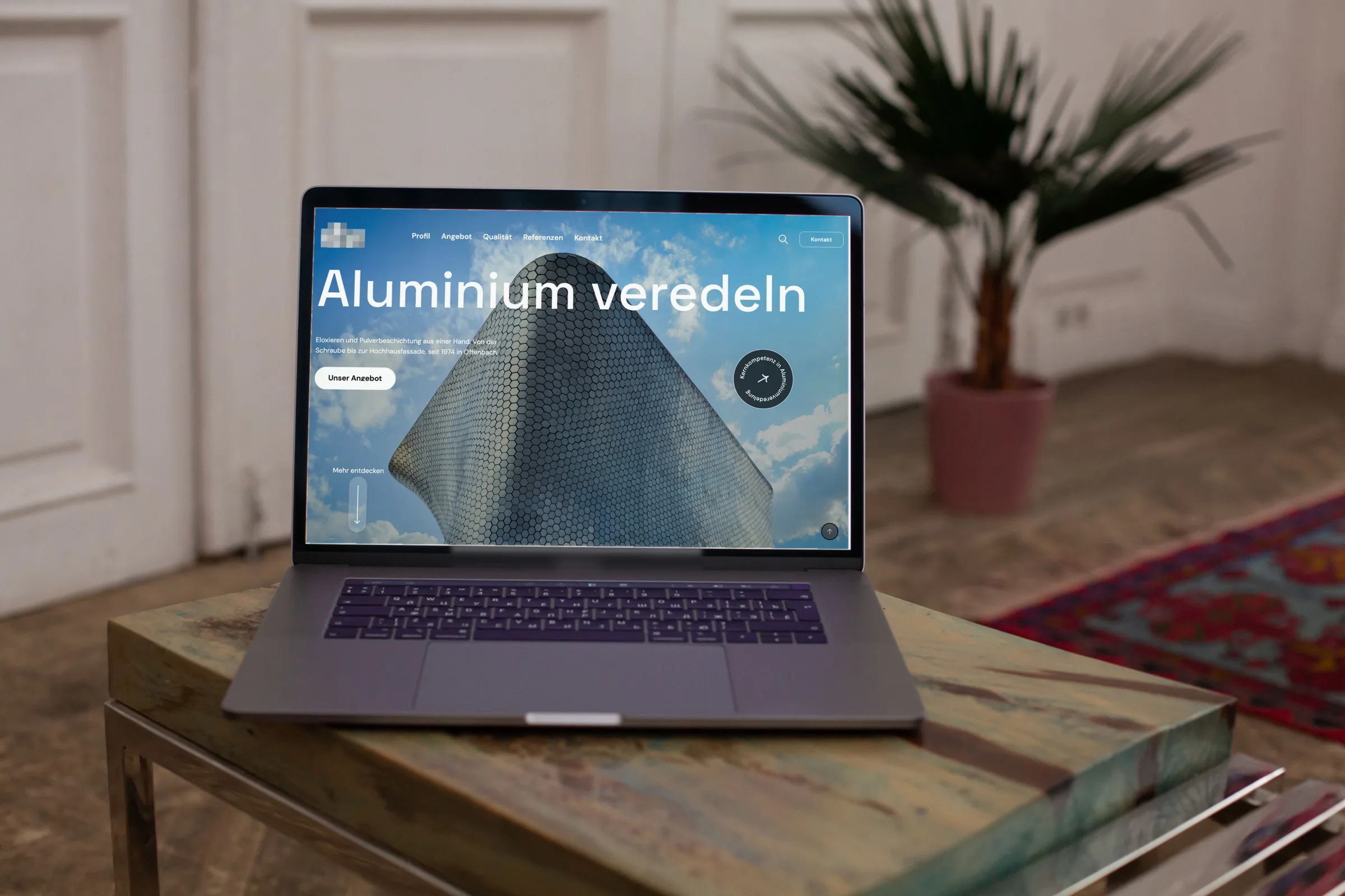 Projekt für einen Betrieb der Oberflächentechnik, am Schreibtisch