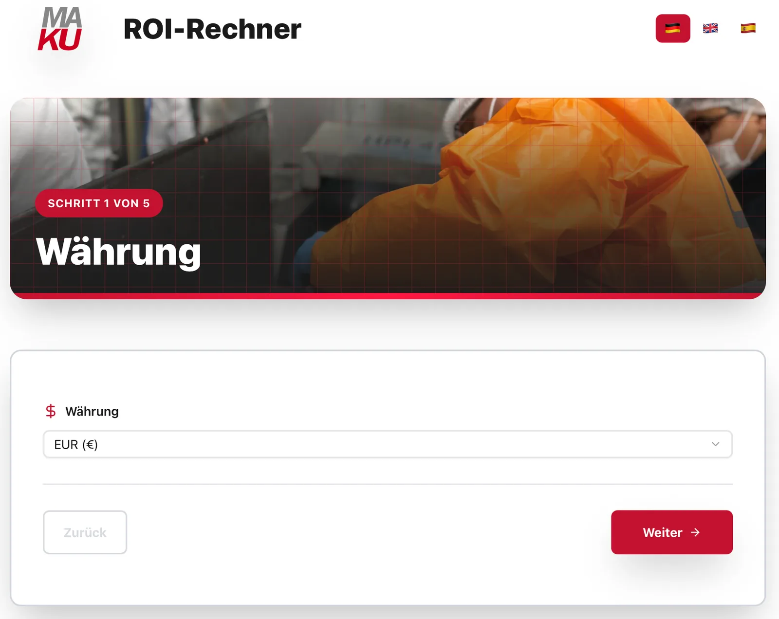 MAKU Meat Tec — interaktiver ROI-Rechner