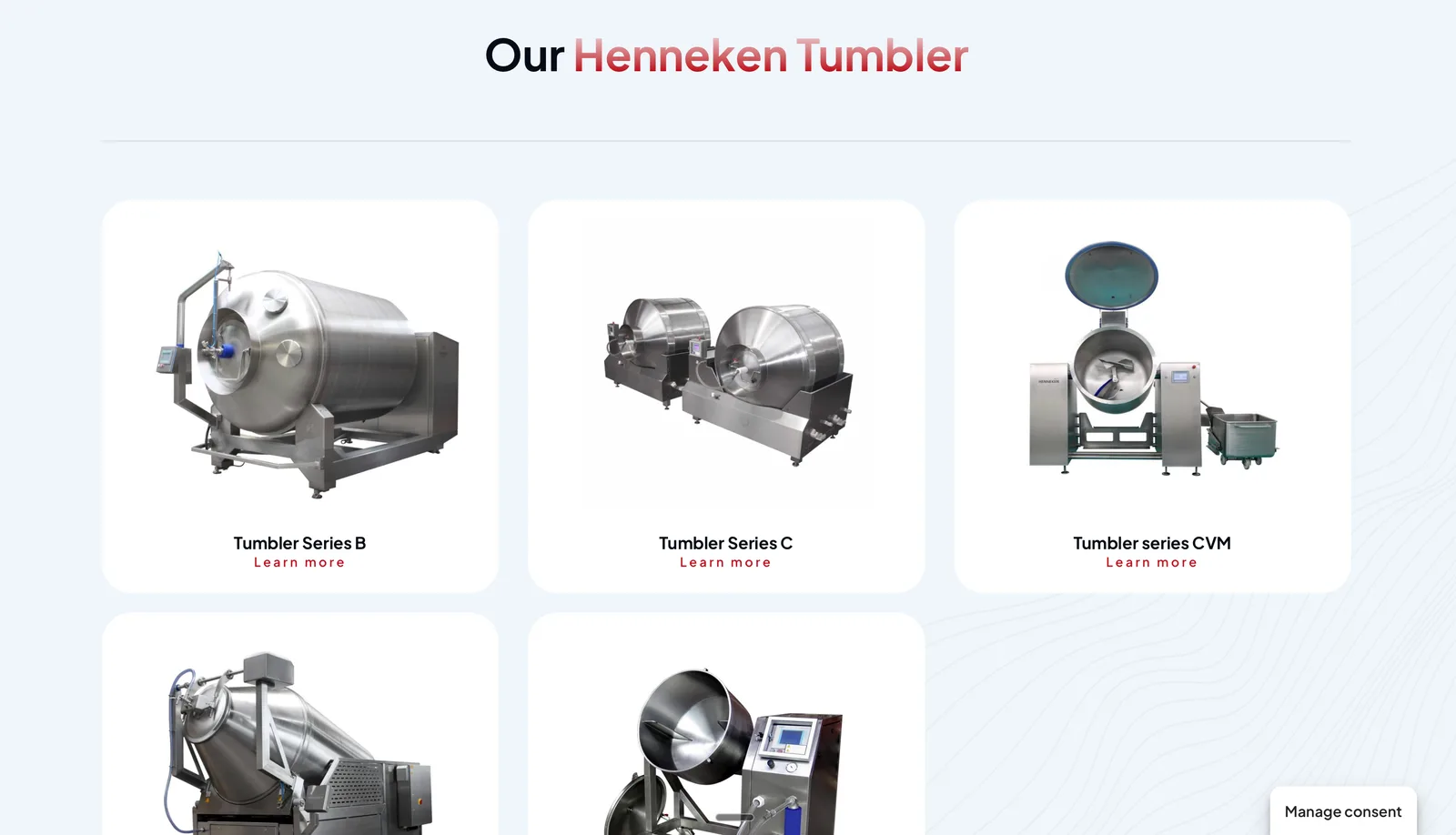 MAKU Meat Tec — Produktwelt der Tumbler-Serien