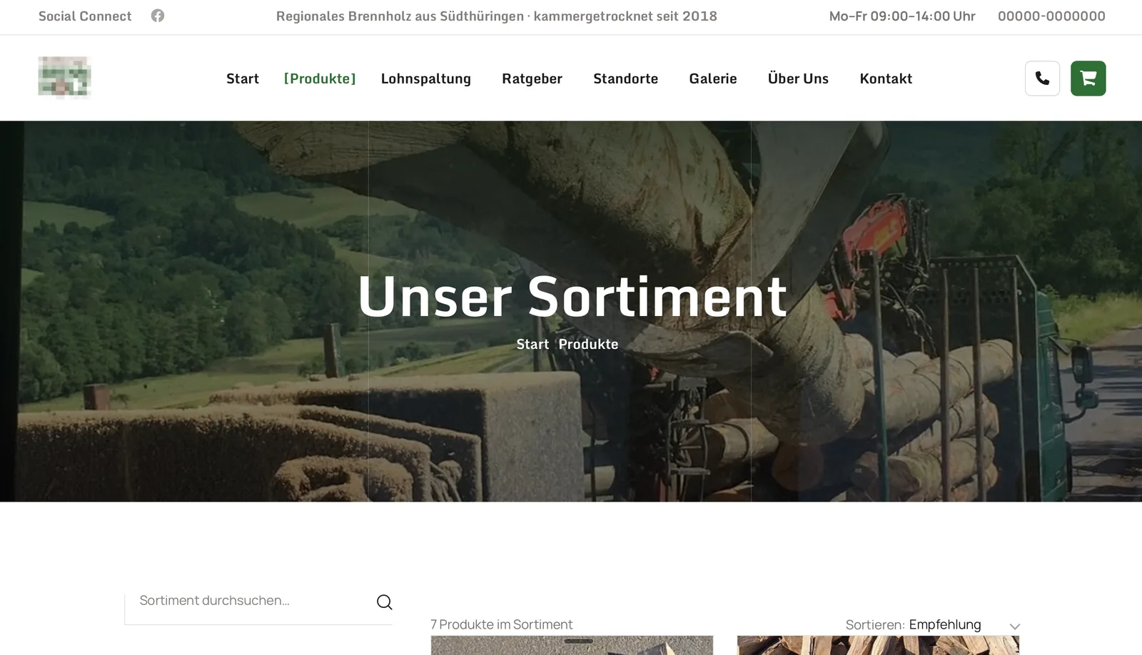 Brennholz-Onlineshop — Sortiment